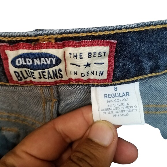 Old Navy Womens Size 8 Blue Solid Bootcut Jeans - Picture 2 of 9